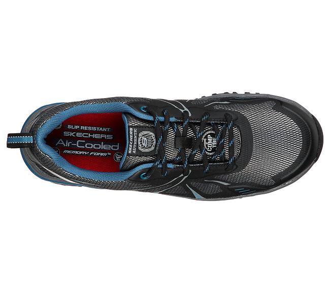 Zapatos de Trabajo Skechers Hombre - Azbar Comp Toe Negro NARZV5918